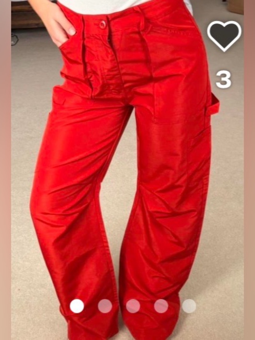 Lioness Miami Vice Swish Cargo
Pant Red High-Rise Wide-Leg Pants